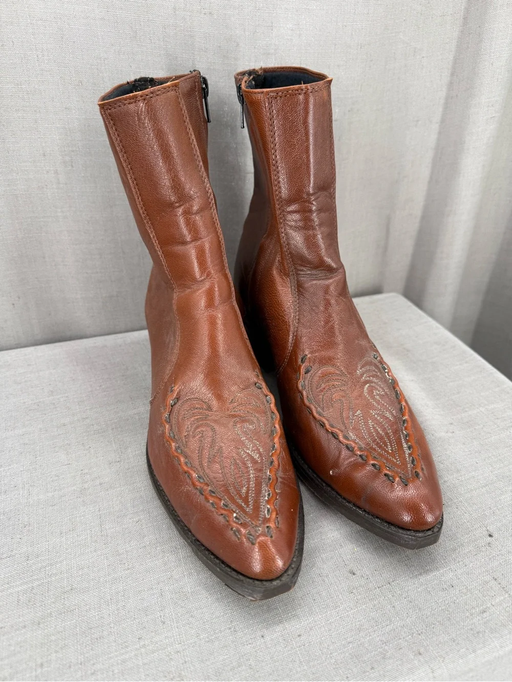 Laredo Laramie Bucklace Snip Toe Boots Men’s Size 10.5D  Congac Brown